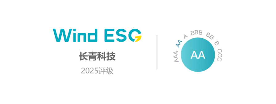 祝賀長(zhǎng)青科技榮獲“上市公司W(wǎng)ind ESG AA”評(píng)級(jí)！